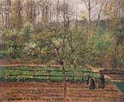 Camille Pissarro Springtime,grey weather,Eragny oil painting picture wholesale